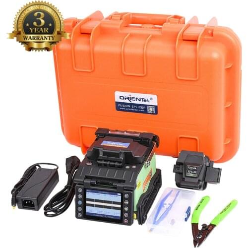 Free Shipping Orientek T44 FTTH Fiber Optic Welding Splicing Machine Optical Fiber Fusion Splicer