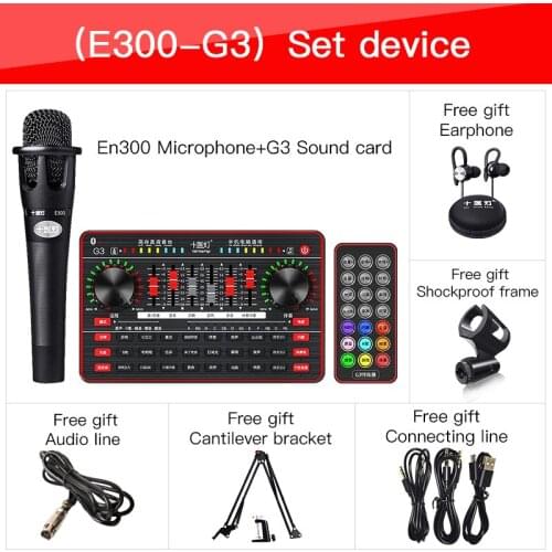 Bluetooth Sound Card Audio Headset Microphone Webcast Live streaming Sound-Card Interface External Usb Sound Mixer for Singing