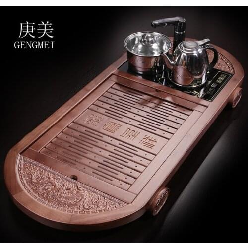 Geng Meike tea tea Kung Fu tea large electromagnetic oven four in one tray wood factory wholesale