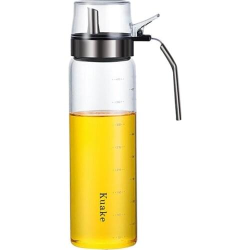 Kapmore 1pc Vinegar Dispenser Non-Drip Leak-Proof Glass Oil Dispenser Bottle Vinegar Cruet Cooking Tools Accessories