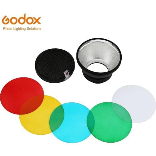 Godox AD-R14 Standard Reflector with Honeycomb and 5 Color Filters Holder for AD300Pro AD400Pro Outdoor Flash