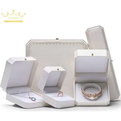 Inlaid Octagonal White Series Ring Box Bracelet Bracelet Box Box Hand Jewelry Jewelry Storage Box