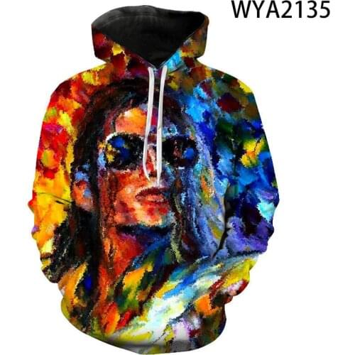 2021 Autumn Michael Jackson 3D Mens Hoodie Coat, Cool Boy Teen Oversized Men Streetwear Pullover Long Sleeve Sweatshirt Jacket