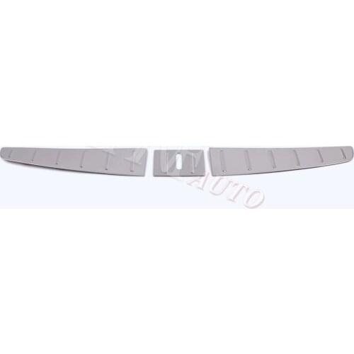 Stainless Steel Rear Bumper Foot Plate Cover Trunk Sill Guard for Tesla Model X 2015-2020