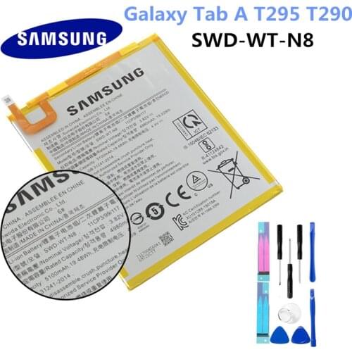 Original Samsung Battery SWD-WT-N8 Tablet Battery For Samsung Galaxy Tab A T295 T290 Genuine Replacement Tablet Battery 5100mAh