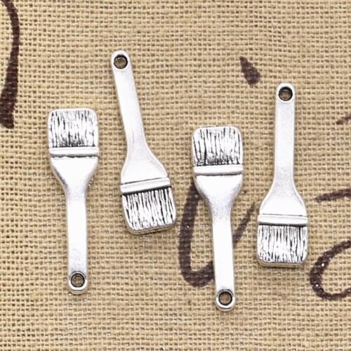 20pcs Charms Paint Brush 35x7mm Antique Silver Color Plated Pendants Making DIY Handmade Tibetan Silver Color Jewelry