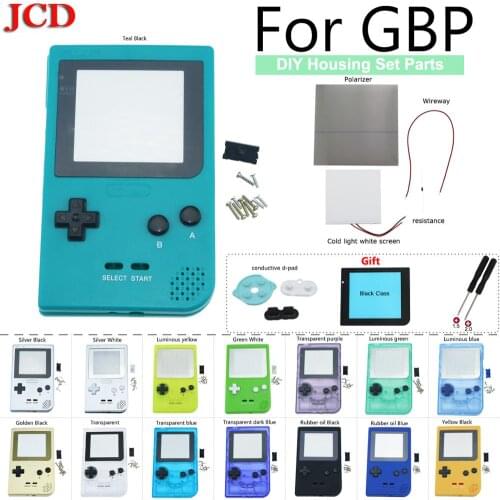 JCD DIY Full Case Cover Housing Shell Replacement for Gameboy Pocket Game Console for GBP Shell Case with Buttons Kit Class lens