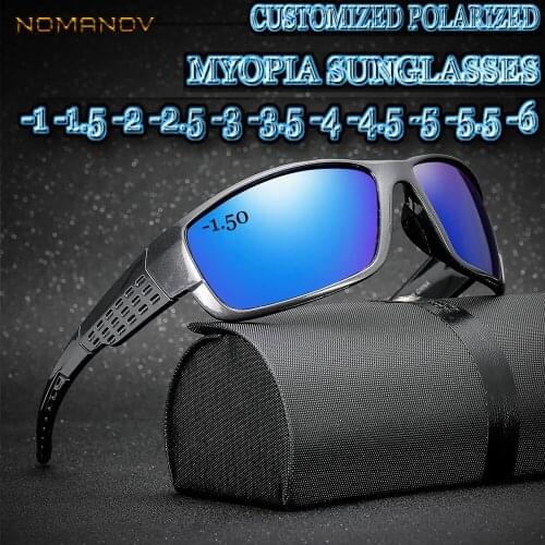 2019 Real Custom Made Myopia Minus Prescription Polarized Lens Sports Style Windshield Outdoor Men Multicolor Sunglasse -1 To-6
