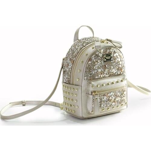 TT Backpack for Women 2021 New Mini All-Match Fashionable Sequins Small Bag Personalized Diamond-Embedded Backpack Fashion