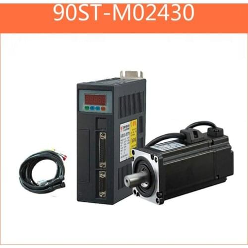 90ST-M02430 220V 750W AC Servo motor 3000RPM 2.4 N.M. 0.75KW servomotor Single-Phase ac drive permanent magnet Matched Driver