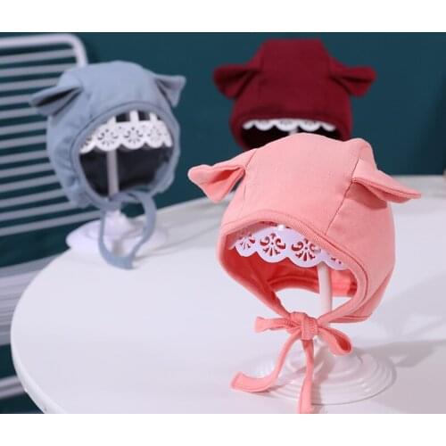 Cotton Baby Hat Sublimation Baby Hat with Ears Baby Helmet Baby Headband Baby Photography Gorros Para Bebes Baby Clothes AC50MZ