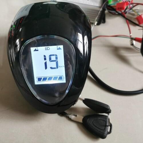 36v48v60v speedometer/LCD display+FRONTLIGHT WITH lock/key electric scooter bicycle motorcycle ATV tricycle mobility diy parts