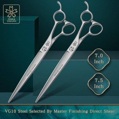 Master refined direct scissors 7.0 7.5 inch selected vg10 steel dog grooming scissors pet scissors