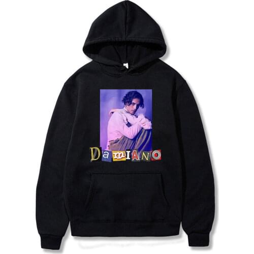 Italian Band Maneskin Damiano Print Hoodie Men Women Fashion Oversized Hooded Sweatshirt Harajuku Unisex Hip Hop Hoodies Tops