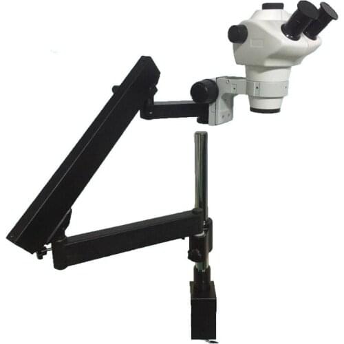 8X-50X Articulating Zoom Stereo Trinocular Microscope with Clamp +144 Adjustable Led ring lights