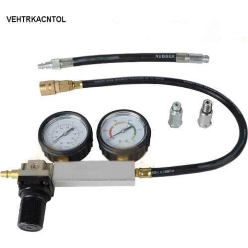 VEHTRKACNTOL Car Cylinder Pressure Gauge Cylinder Leakage Pressure Gauge Meter Tester Tool Set