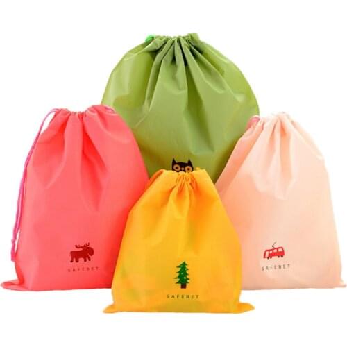 Water Resistant Travel Storage Bags Organizer For Clothe Shoes Underwear Eco-Friendly Cartoon Colorful Organizer