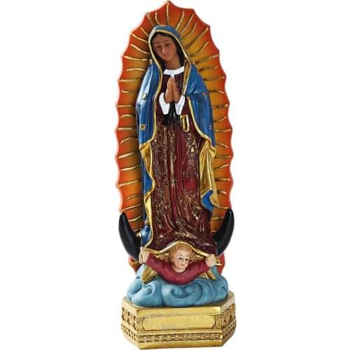 1PC Exquisite 8 Inch Guadalupe Virgin Mary Statue Christian Figure Gift Christmas Decoration Ornaments