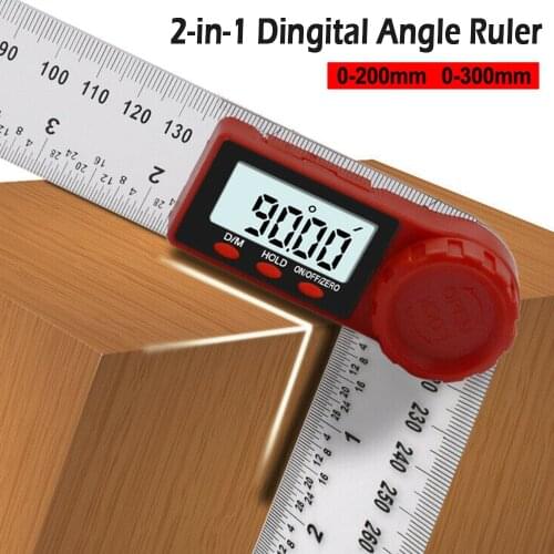 200/300mm Digital Instrument Angle Inclinometer Angle Digital Ruler Electron Goniometer Protractor Angle Finder Measuring Tool