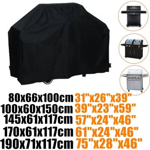 210D 190T Rain Water Proof Dust Anti Sun Barbecue BBQ Grill Cover Garden Outdoor Barbeque Gas Protector Covers Case