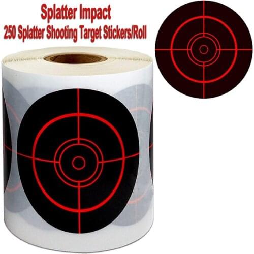 250pcs/Roll Shooting Adhesive Targets Splatter Reactive Target/Sticker 3inch for Archery Bow Hunting Shooting Practice Training