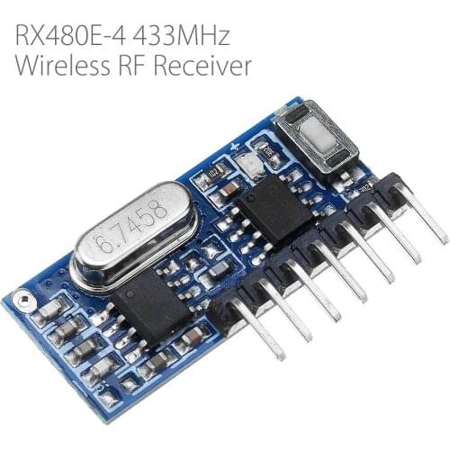3Pcs/lot RX480E-4 433MHz Wireless RF Receiver Learning Code Decoder Module 4 Channel Output