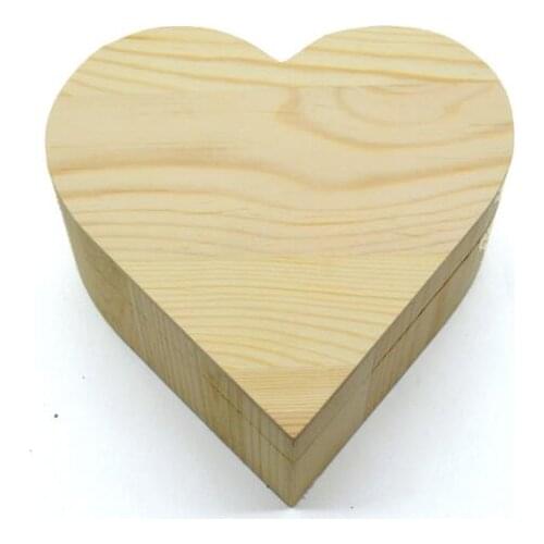300PCS Storage Box Heart Shape Wood Box Jewelry Box Wedding Earrings Ring jewelry Boxes Desk Wooden Organizer