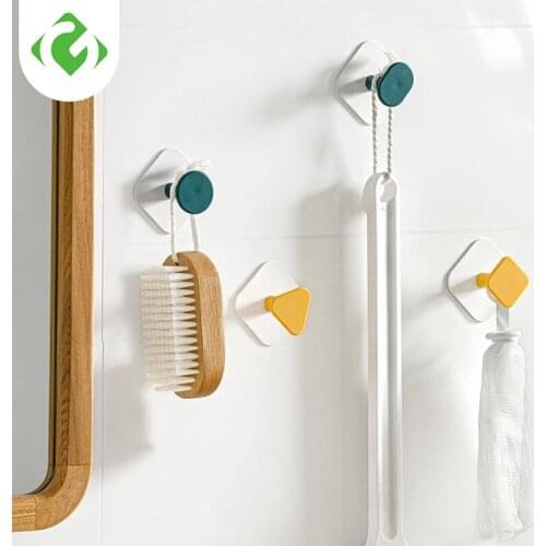 4pcs/set Towel Hooks Plastic Door Hangers Self Adhesive Wall Hangers Hat Racks Keys Hanger wall organizer Home Decor key holder