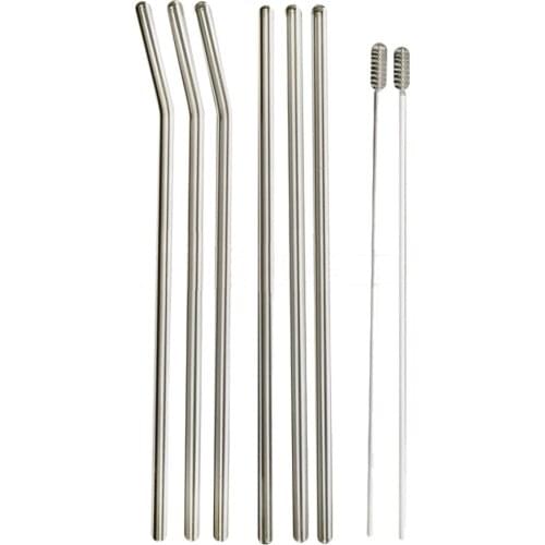 8PCS/Set Reusable Glass Drinking Straw Pipette Brush Wedding Healthy Glass Straw Eco-friendly Household Bend Straws