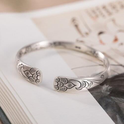 999 vintage solid female bracelet open personality do old rose red bracelets bracelets fine silver dumb optical network