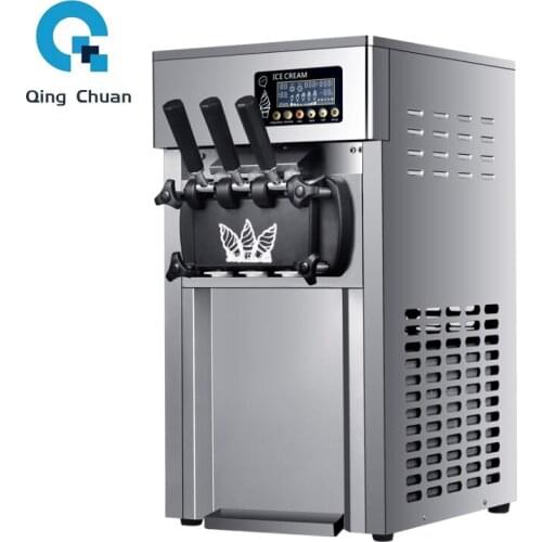 220V 110V Soft Ice Cream Machine CE Commercial Electric Desktop 18L/H
