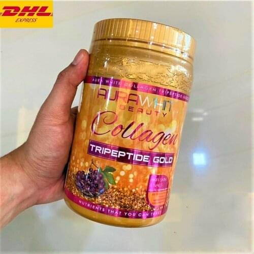 AuraWhite COLLAGEN TRIPEPTIDE GOLD Skin Whitening Shining Bright Anti-Aging DHL EXPRESS