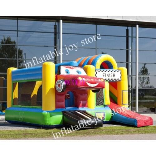 Free air ship to door,newest Car combo jump house inflatable bouncer commercial inflatable bounce house Jumping Castle for sale
