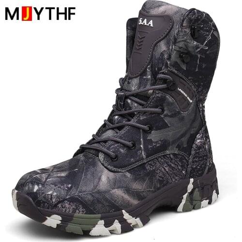 Autumn Winter Shoes Military Boots Camouflage Combat Boots Men Anti-slip Desert Boots Men Outdoor Tactical Boots Hiking Shoes