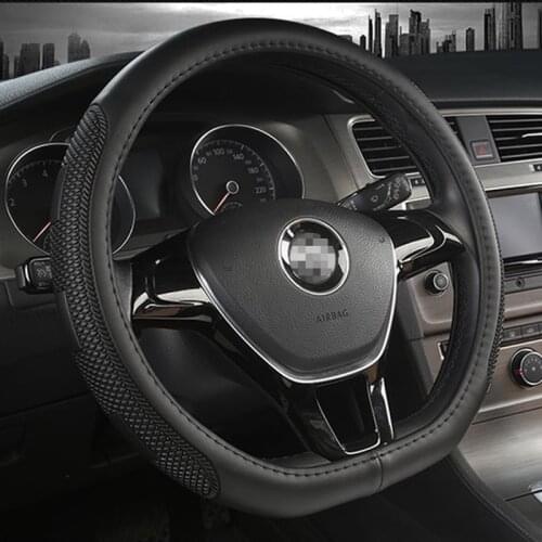 D Shape Car Steering Wheel Cover PU Leather For Nissan Qashqai J11 Nissan X trail T32 Golf 7 Tiguan 2019 2020 Kia Optima K5 2021
