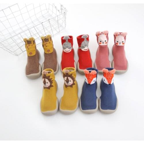 Animal Cartoon Baby Boot Shoes for Infant Boys Girls Sneaker Child Indoor Floor Socks Shoes Anit Slip Newborn Babi First Walkers