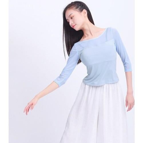 Mature Women Ballet Dance Clothes Modern Dance Practice Clothes Adult Dance Top Ballet Dance Top Yoga Clothes Stage Costume New
