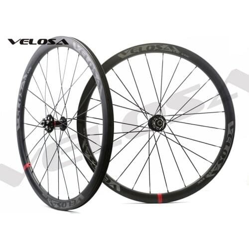 Velosa CX35 Road Disc Brake carbon wheels,35mm clincher/tubular,700C cyclocross Gravel wheel,tubeless ready,6-bolt/center lock