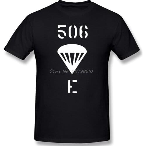 High Quality O-Neck Cotton Band Of Brothers - Easy Company - Sign Active T-shirt Anime Men Tee Streetwear Harajuku