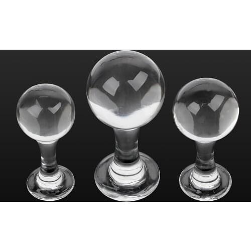 IKOKY Vagina Ball Female Masturbation Prostate Massage Anal Plug Crystal Glass Sex Toys for Women