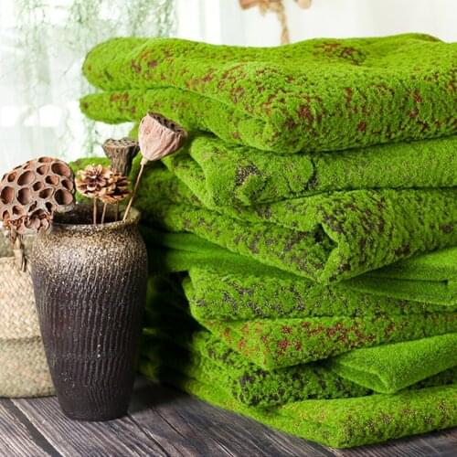 Artificial Moss Fake Green Grass DIY Artificial Turf Shop Wallboard Wedding Home Terrace Garden Wall Decoration 100 * 100cm