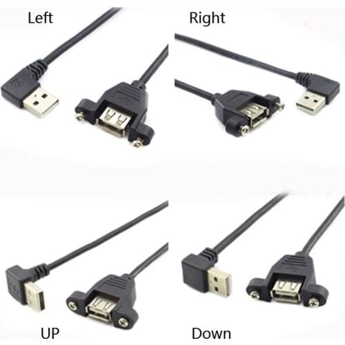 Computer Data Line USB 2.0 B Female Socket Panel Mount To USB B Male Printer Extension Cord with Ear Mount Extension Cable Wired