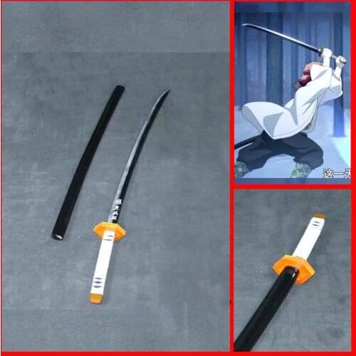 Anime Demon Slayer Kimetsu No Yaiba Sabito Prop Cosplay Replica PVC Sword with Sheath Cosplay Props for Halloween Fancy Party