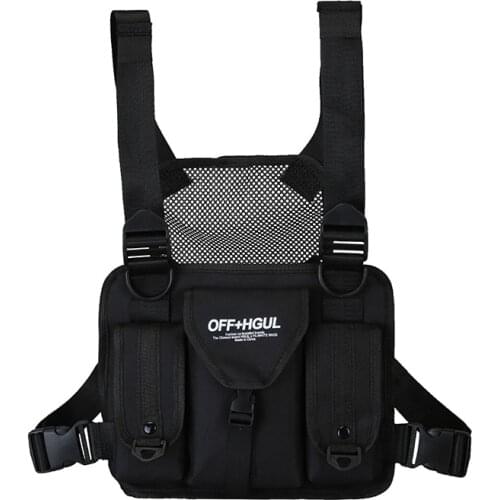 Vogue Large Capacity Chest Bag For Man Trendy Streetwear Tactical Vest Hip Hop Style Unsiex Chest Rig Bags