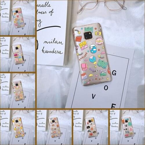 Soft TPU Case For Huawei Mate 9 10 20 Lite Case Ultra thin Cute Girl Silicone Phone Cases For Huawei Mate 7 8 9 10 20 Pro Cover