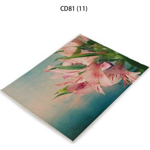 Plant Flowers for Home Decoration Set Flowerscoaster Coaster Drink Coaster 32*42Cm Set De Table Table Mat Servilletas De Tela