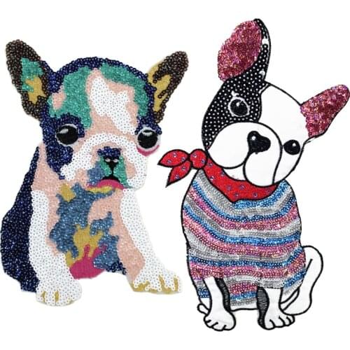 Dog Patch For Clothing Backpack Decor Applique Sew On Embroidery Patches Badge Movie Dog Stickers