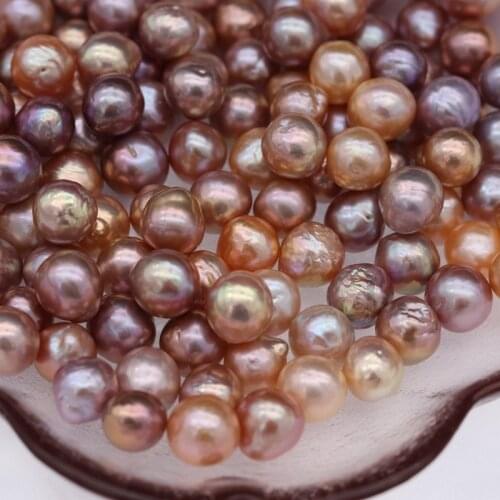 Non-porous Colorful 9-10mm Natural Freshwater Special-shaped Pearl Edison Wrinkled Skin DIY Pearl Loose Beads Fashion Necklace