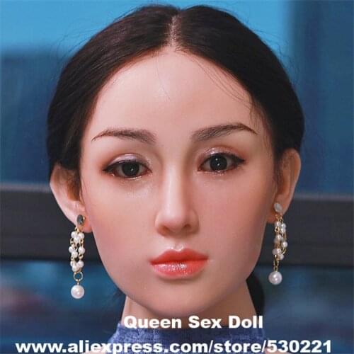 NEW Implanted Hair And Eyebrow Real Silicone Heads For Full Size Sex Dolss Oral Head Sexy Toys