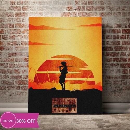 Samurai Comic Poster Art Living Room Decoration Painting Print Childrens Room Family Bedroom Decoration Canvas Painting